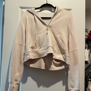 Lululemon Athletica Cream Scuba Quarter Zip